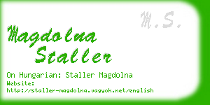 magdolna staller business card